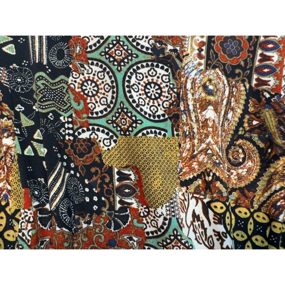 Roz & Ali Women's Mini Dress Half Sleeve Size 6 Multi Geo Lightweight Back Zip - Picture 6 of 13